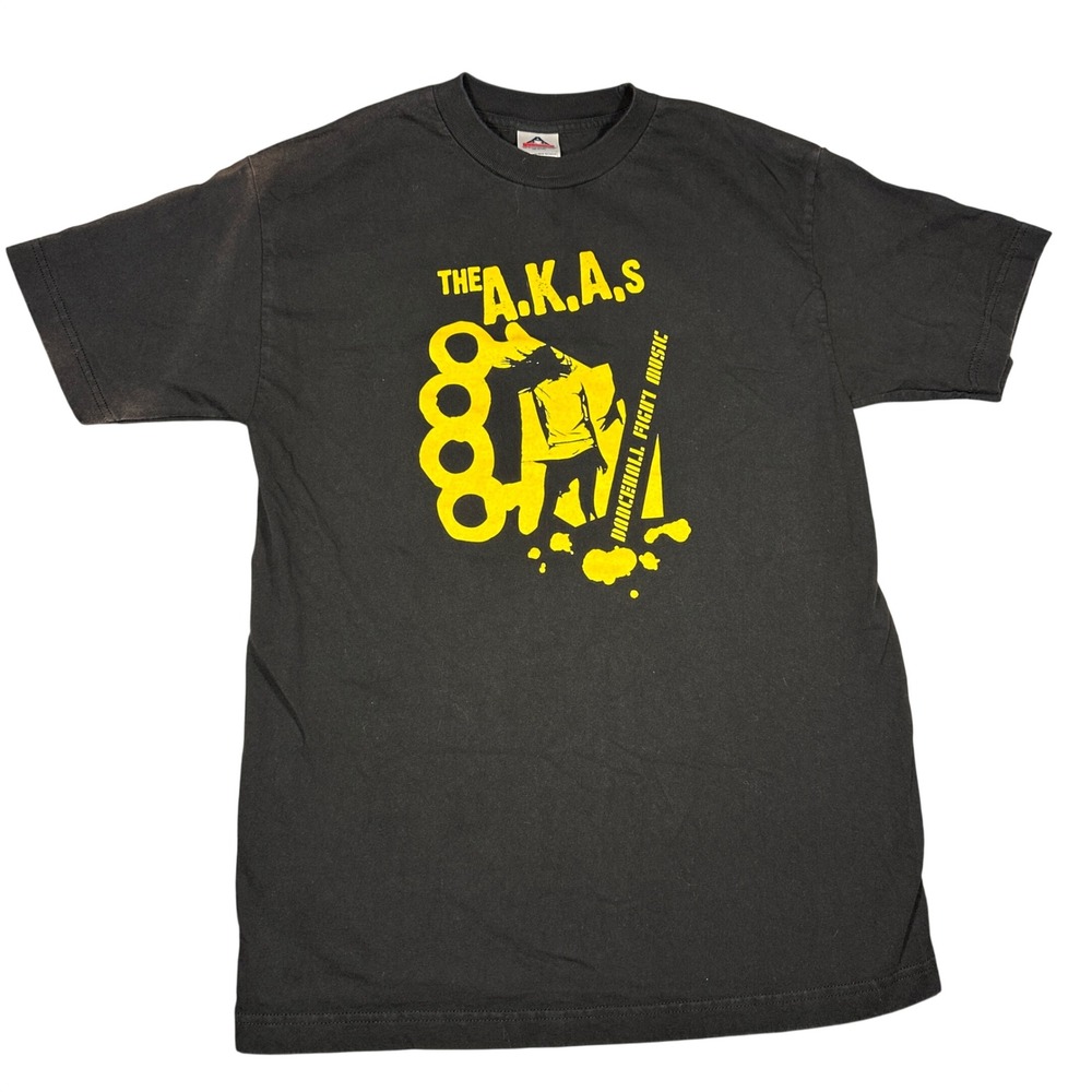 VTG The A.K.A.s Band T-Shirt Mens Medium Black Dancehall Fight Music AAA Tag